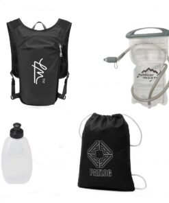 Lightweight Hydration Waterproof Backpack For Running Hiking Cycling - Black