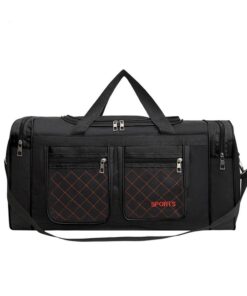 Lightweight Oxford Large Capacity Duffle Bag for Men Women - Black