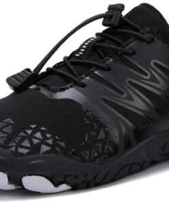 Lightweight Quick Dry Aqua Water Shoes - Black and White - UK 10