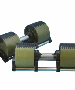 Ligum Fight Gear - Premium 32kg Adjustable Dumbbell - Pair - Olive Green