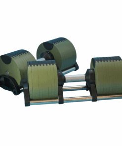 Ligum Fight Gear - Premium 40kg Adjustable Dumbbell - Pair - Olive Green