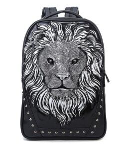 Lion Back Pack Bag (King of the Jungle) - Silver