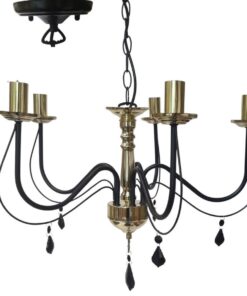 Litex Lamps Luxe 5 Light Chandelier with Crystals