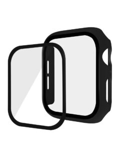 Lito Apple Watch Full Covered Tempered Glass Screen Protector with PC Bumper - 44mm