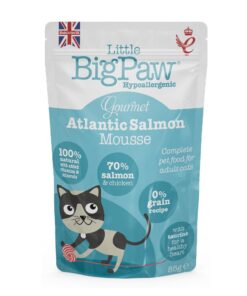 Little Big Paw Gourmet Atlantic Salmon Mousse- (Box of 12 x 85g)