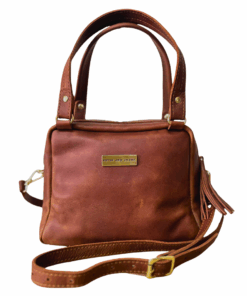 Little Genuine Leather Handbag - Tan