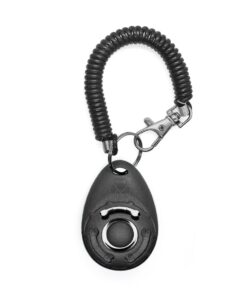 Little Weasel Pets Dog Training Clicker with Wrist Strap (Black)