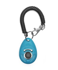 Little Weasel Pets Dog Training Clicker with Wrist Strap - Blue