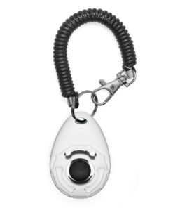Little Weasel Pets - Dog Training Clicker with Wrist Strap (White)