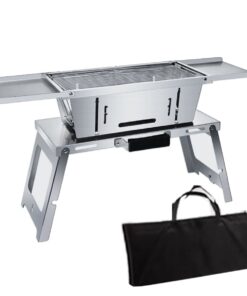 LMA 38x20cm Mini Folding Braai Stand with Table / Carry Case Set FX-8521