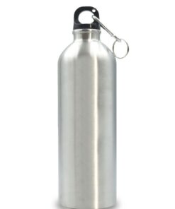 LMA 750ml Single Wall Stainless Steel Water Bottle & Carabiner Clip FX-8847
