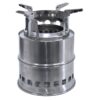 LMA S. Steel Collapsible Mini Camping Stove with 4 Non-Slip Pan Holder