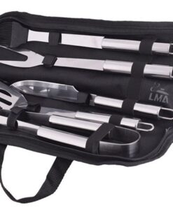 LMA Stainless Steel 5 Piece Braai Master Utensil Set in Carry Bag