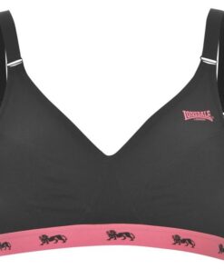 Lonsdale Ladies Sports Bra - Black/Fluo Pink (Parallel Import) - 32D