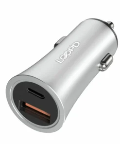 Loopd Lite 2 Port PD USB Car Charger Silver