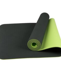 Loriene's TPE Double Sided - Non Slippery Yoga Mat ( 183*61*0.6cm ) - Dark Green and Lime