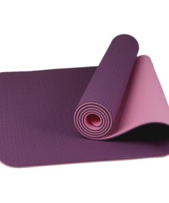 Loriene's TPE Double Sided - Non Slippery Yoga Mat ( 183*61*0.6cm ) - Dark Purple and Pink