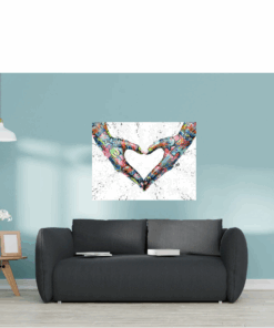 Love Sign Hands Wall Art