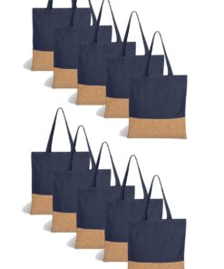 Love & Sparkles 10 x Pack Cotton & Cork Tote Bag Navy