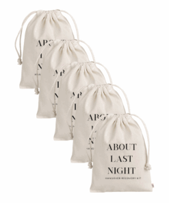 Love & Sparkles About Last Night Hangover Bachelorette Gift Bags 5 Pack