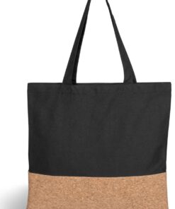 Love & Sparkles Cotton and Cork Tote Bag - black