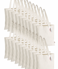 Love & Sparkles Plain 100% Cotton Tote Eco Bags 20 Pack