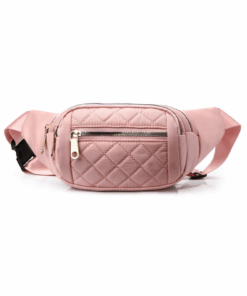 Love & Sparkles Premium Quilted Moonbag Fanny Pack Fashion Bum Bag -  blush pink