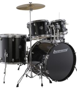 Ludwig 5pc Accent Drive Drumset With Hardware & Cymbals - Black Sparkle