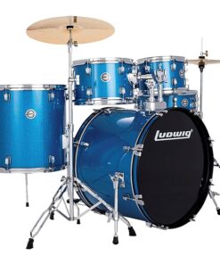 Ludwig 5pc Accent Drive Drumset With Hardware & Cymbals - Blue Sparkle