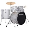 Ludwig 5pc Accent Drive Drumset With Hardware & Cymbals - Silver Sparkle