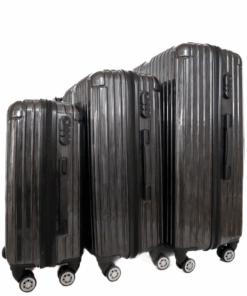 Luggage Set: 3 in 1 Hard-shell Suitcases - Black