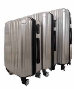 Luggage Set: 3 in 1 Hard-shell Suitcases - Silver