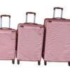 Luggage Set-Durable, Lightweight, Spinner Wheels, Telescoping Handle - 3-Piece - Plnk