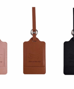 Luggage Tags 3 pack PU Leather Luggage Tags Privacy Protection Bag Labels