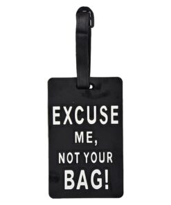 Luggage Travel Tag - Yellow - Black