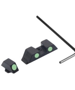 Luminous Glow in Dark Fiber Optic Front and Rear Pistol Sight