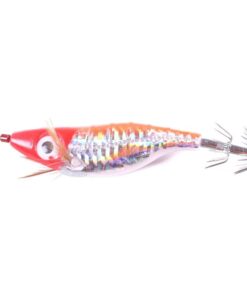 Luminous Horizontal Shrimp Squid Hook Bionic Bait 2 pcs - Silver, Orange