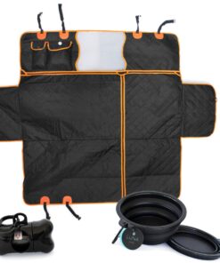 Luna Life Premium 4-in-1 Car Cover with Water Bowl & Poo Bags Kit