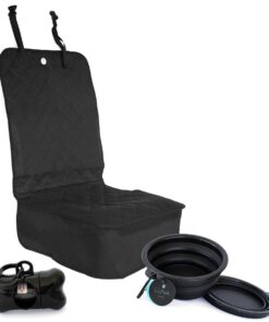 LUNA Life Premium Front Car Seat Cover with Water Bowl & Poo Bags Kit