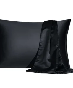 Luscious Dutchess Satin Pillow Cases Twin Pack - Charcoal Grey