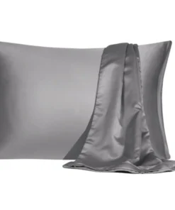 Luscious Dutchess Satin Pillow Cases Twin Pack - Grey