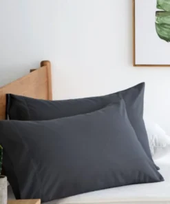 Luscious Living Pillow Cases Twin Pack Cotton Grey