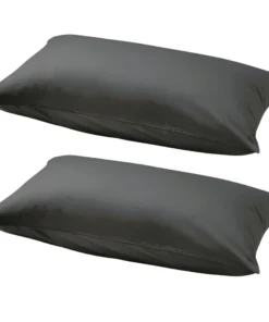 Luscious Living Pillow Cases Twin Pack Microfibre Grey