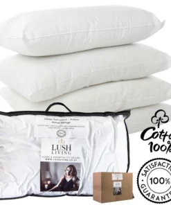 Luscious Living Pillows Sleep Solutions Hotel Range Cotton Pack of 4