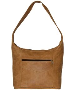 Luvsa LS-AR306 Full Grain Genuine Leather Shoulder Bag - Tan