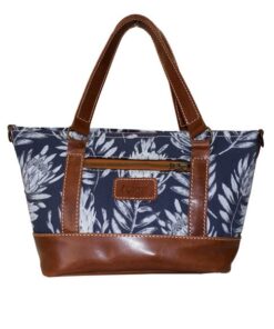 Luvsa LS-BS2211 Canvas Shoulder Bag & Genuine Leather Detail - Protea