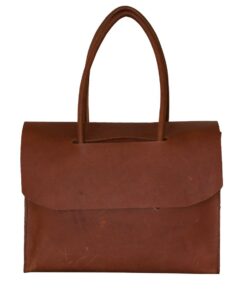 Luvsa LS-HO401 Full Grain Genuine Leather Women's Business Bag - Brown