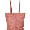 Luvsa LS-LB211 Full Grain Genuine Leather Shopper Bag- Pink