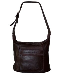 Luvsa LS-TJ106 Classic Genuine Leather Shoulder Bag - Brown