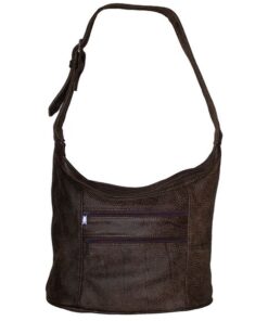 Luvsa LS-TJ106 Classic Genuine Leather Shoulder Bag - Coffee